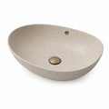 Aufsatzwaschbecken Beige Mineralguss Oval 60 x 40 x 15 cm