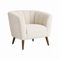 Cocktailsessel Creme Polyester-Bouclé Rund 76 x 78 x 80 cm