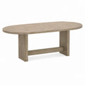 Esstisch Eiche Natur MDF oval 180 x 90 x 75 cm
