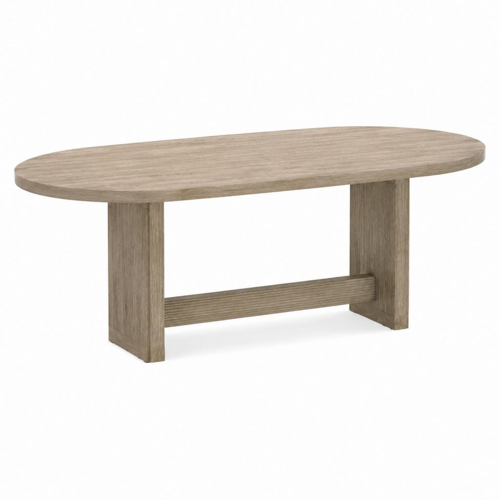 Esstisch Eiche Natur MDF oval 180 x 90 x 75 cm