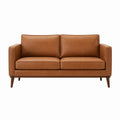 2-Sitzer Sofa Braun PU-Kunstleder Rechteckig 160 x 85 x 84 cm
