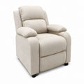 Relaxsessel mit Liegefunktion Beige Polyester 90 x 94 x 102 cm
