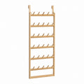 Türhängendes Schuhregal Natur Bambus rechteckig 60 x 18 x 178 cm mit 30 Haken