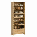 Offenes Schuhregal mit Schublade Eiche hell Spanplatte rechteckig 180 x 60 x 30 cm