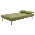 Schlafsofa 2-Sitzer Olivgrün Polyester Rechteckig mit 2 Kissen 200 x 140 x 40 cm