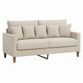 2-Sitzer Sofa Beige Polyester Rechteckig 180 x 90 x 85 cm