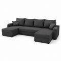 U-förmiges Ecksofa Anthrazit Polyester 300 x 160 x 85 cm