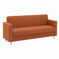 2-Sitzer Sofa Rostbraun Polyester Rechteckig 160 x 80 x 82 cm